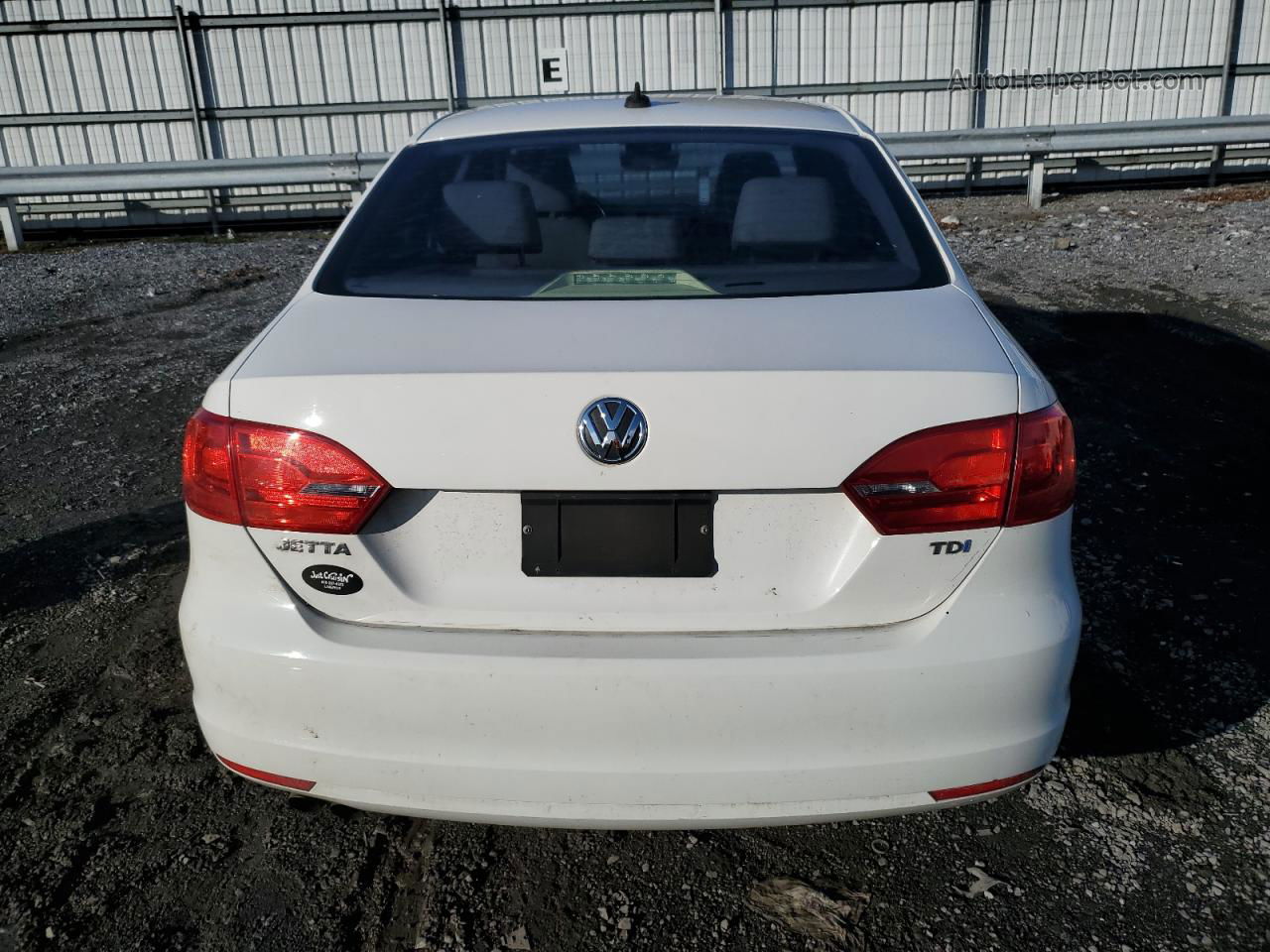 2013 Volkswagen Jetta Tdi White vin: 3VWLL7AJ6DM356523