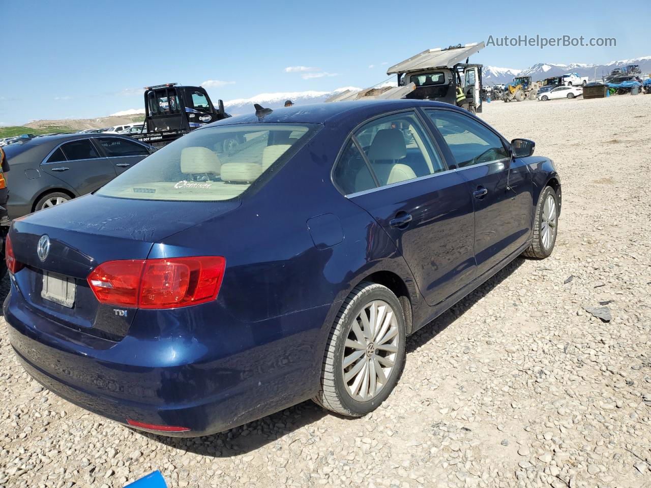 2013 Volkswagen Jetta Tdi Blue vin: 3VWLL7AJ6DM387769