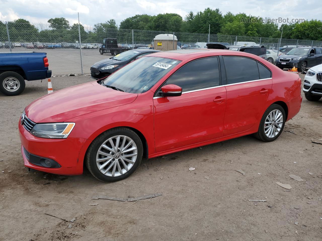 2013 Volkswagen Jetta Tdi Red vin: 3VWLL7AJ6DM392597