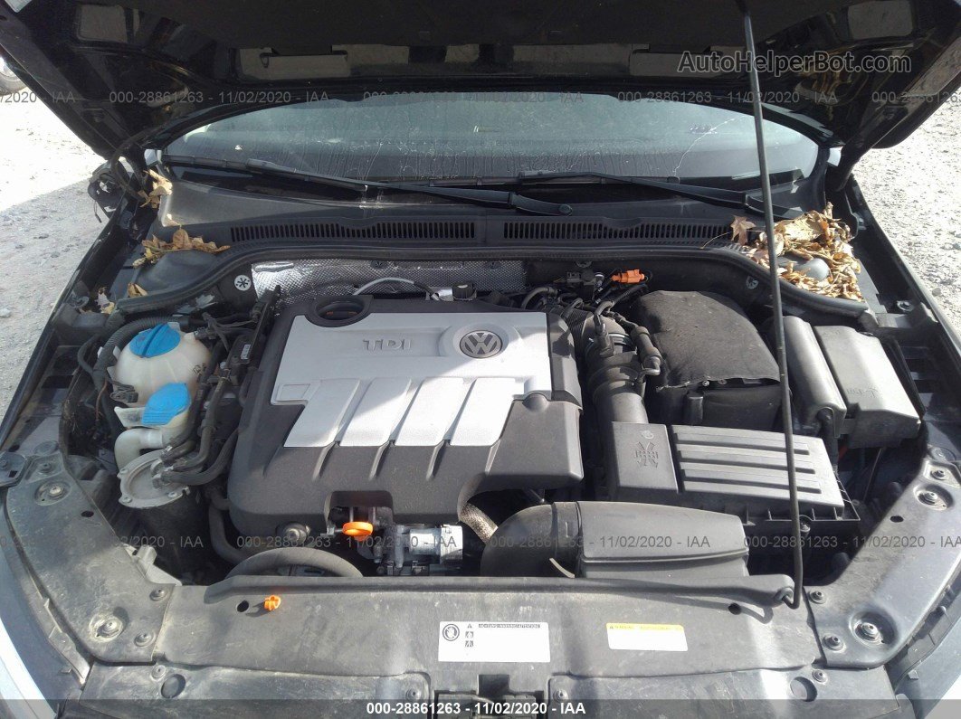 2013 Volkswagen Jetta Sedan Tdi W/premium Black vin: 3VWLL7AJ6DM434010