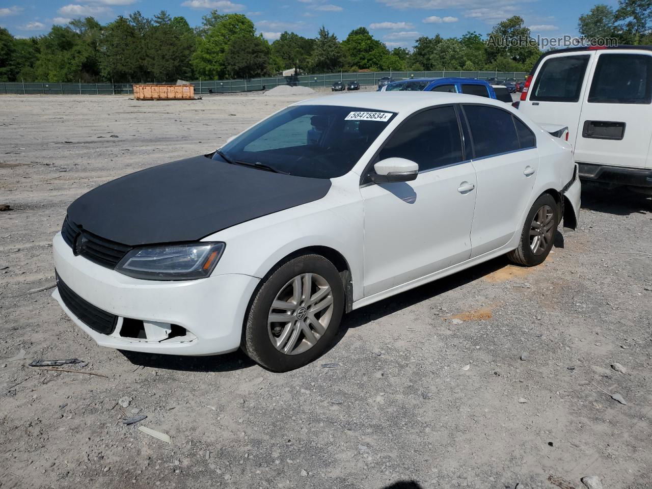 2014 Volkswagen Jetta Tdi White vin: 3VWLL7AJ6EM310451