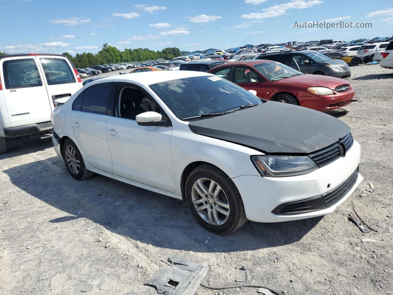 2014 Volkswagen Jetta Tdi White vin: 3VWLL7AJ6EM310451