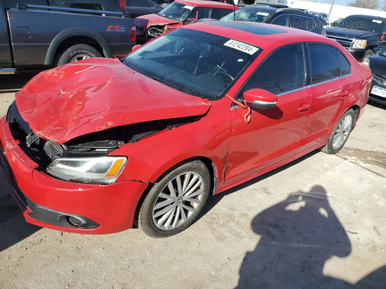 2014 Volkswagen Jetta Tdi Red vin: 3VWLL7AJ6EM437703