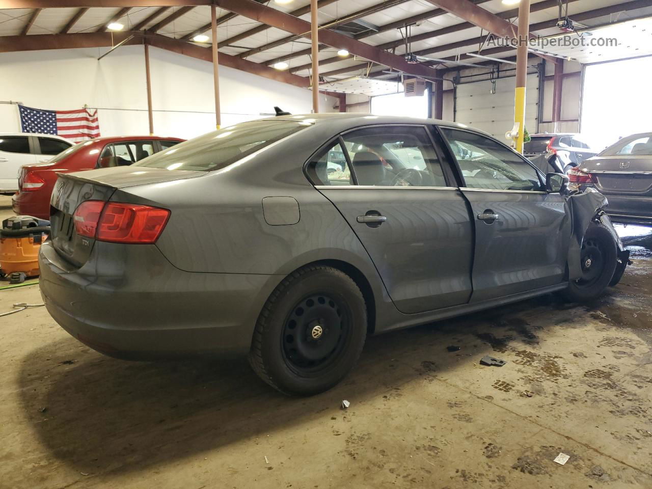 2012 Volkswagen Jetta Tdi Gray vin: 3VWLL7AJ7CM336456