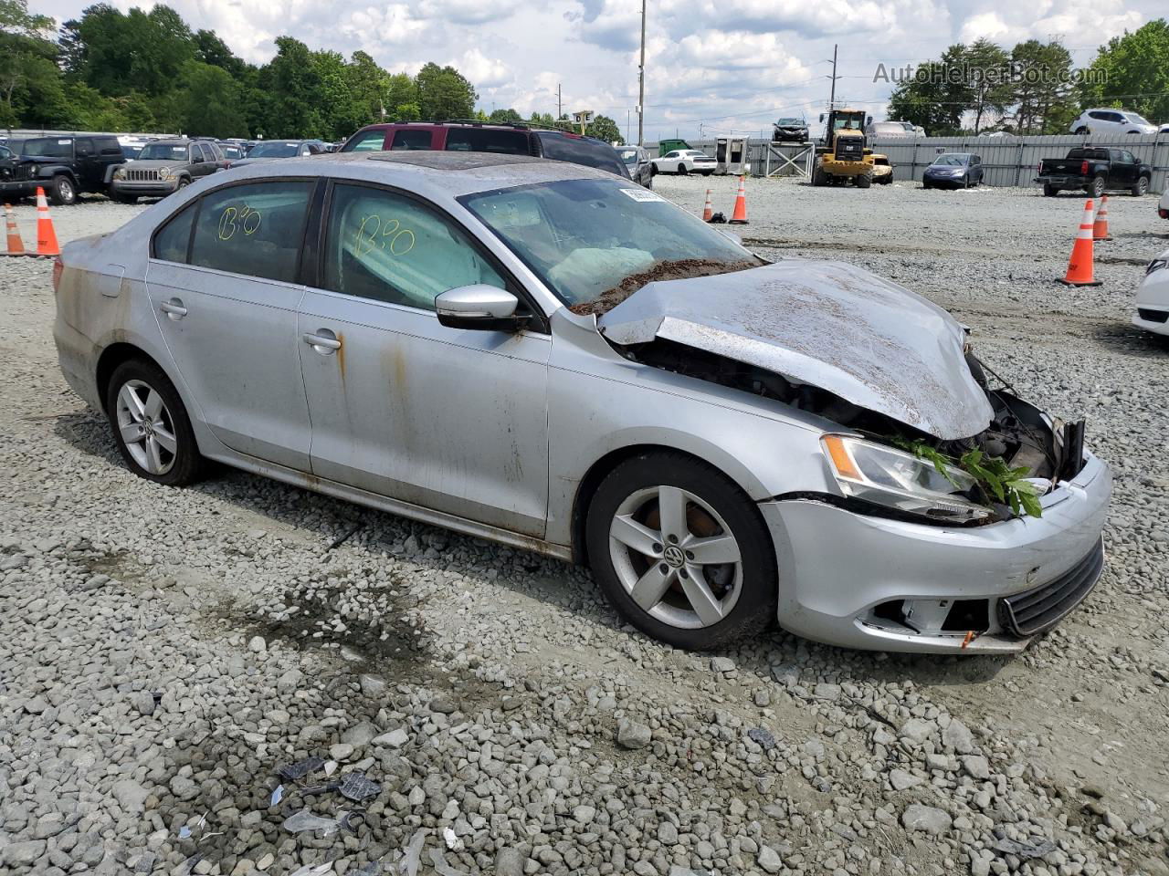 2013 Volkswagen Jetta Tdi Silver vin: 3VWLL7AJ7DM279807