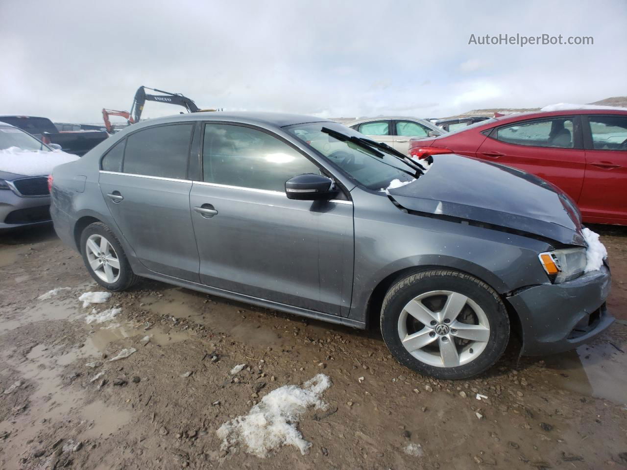 2013 Volkswagen Jetta Tdi Gray vin: 3VWLL7AJ7DM369992