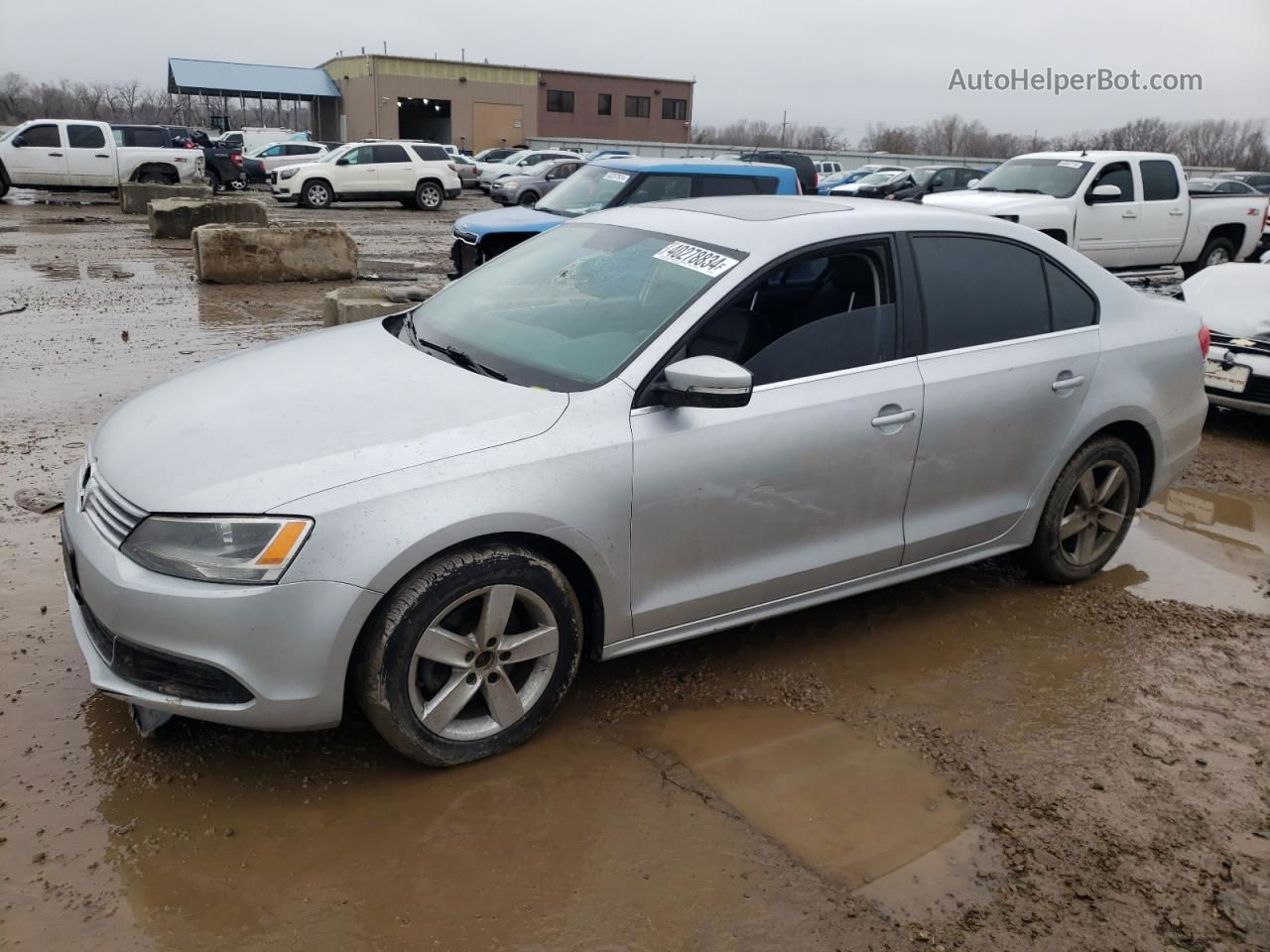 2013 Volkswagen Jetta Tdi Silver vin: 3VWLL7AJ7DM390390