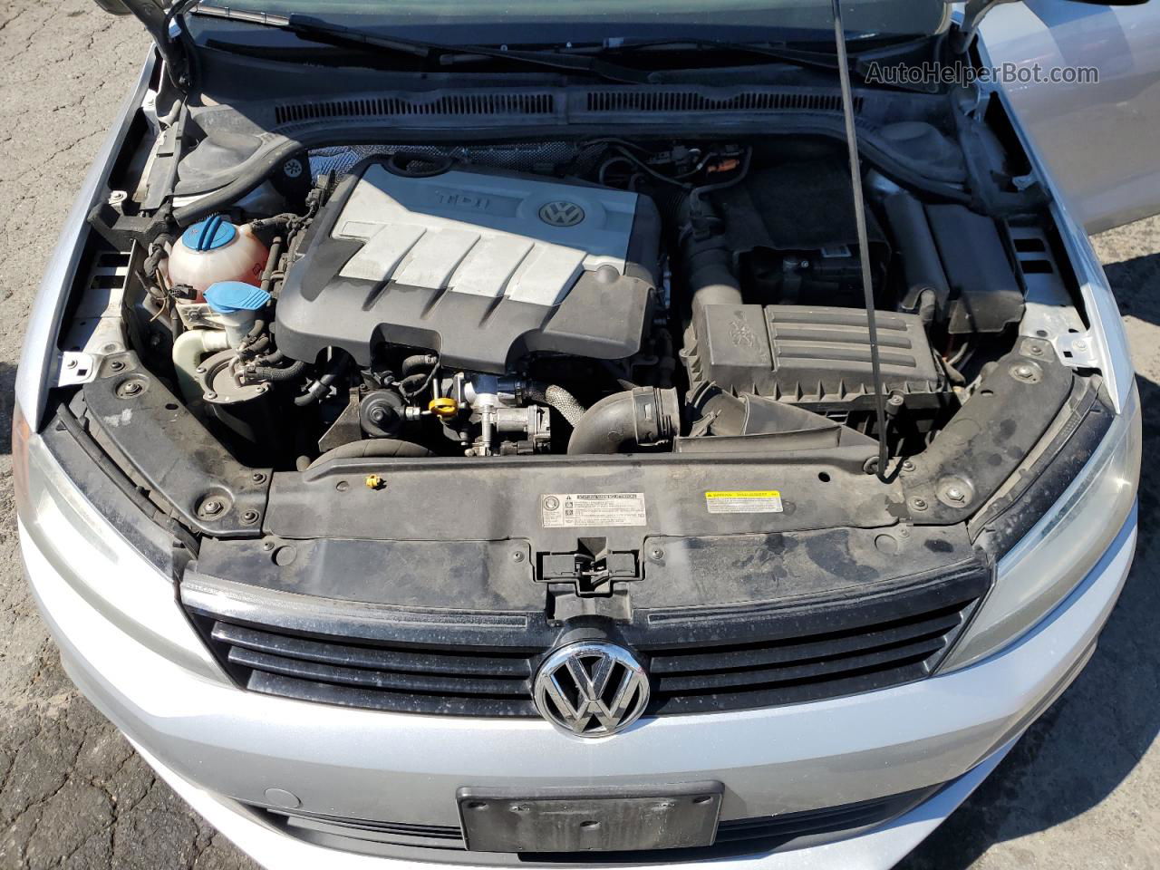 2014 Volkswagen Jetta Tdi Silver vin: 3VWLL7AJ7EM292705