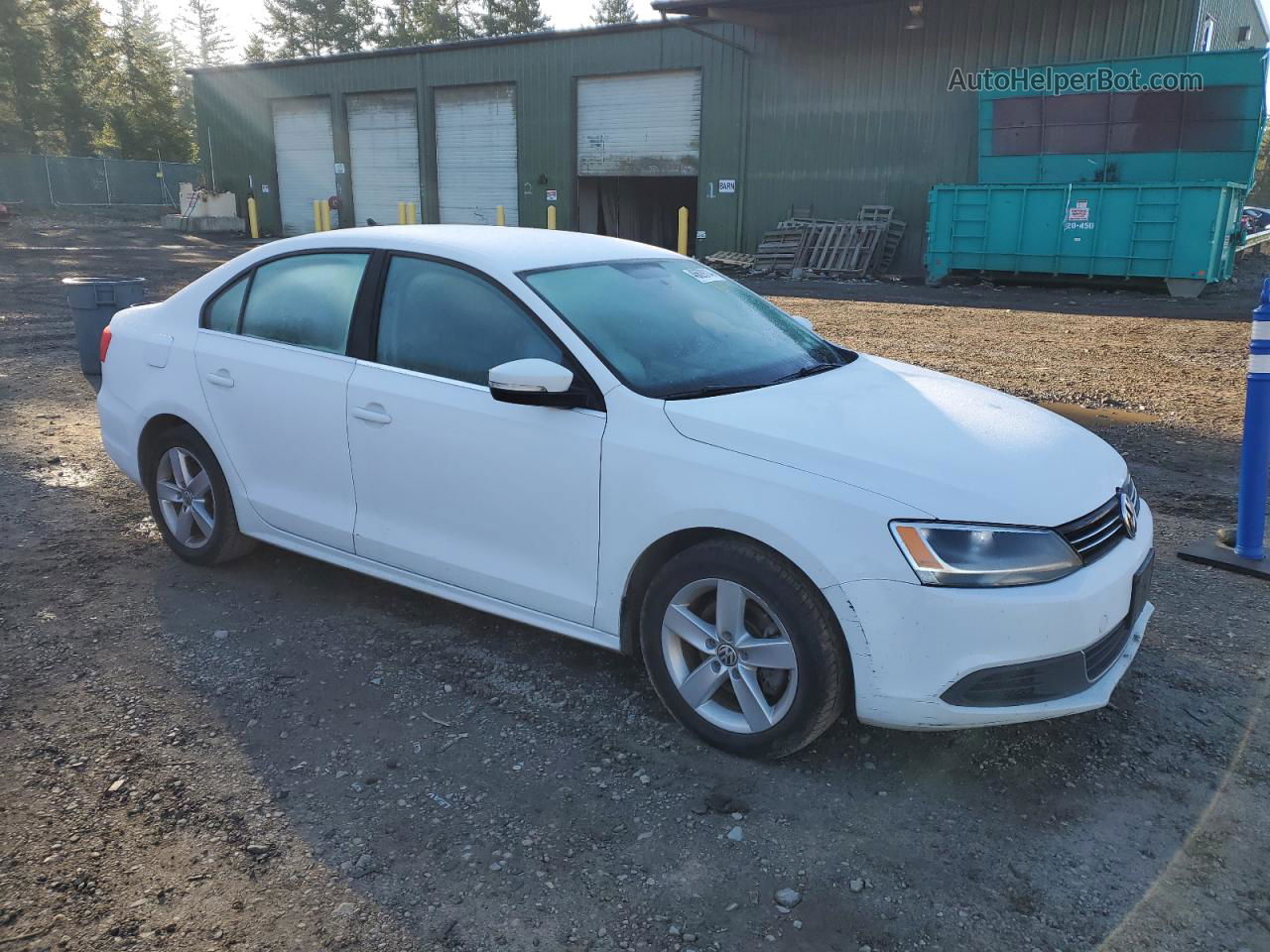 2014 Volkswagen Jetta Tdi White vin: 3VWLL7AJ7EM411577