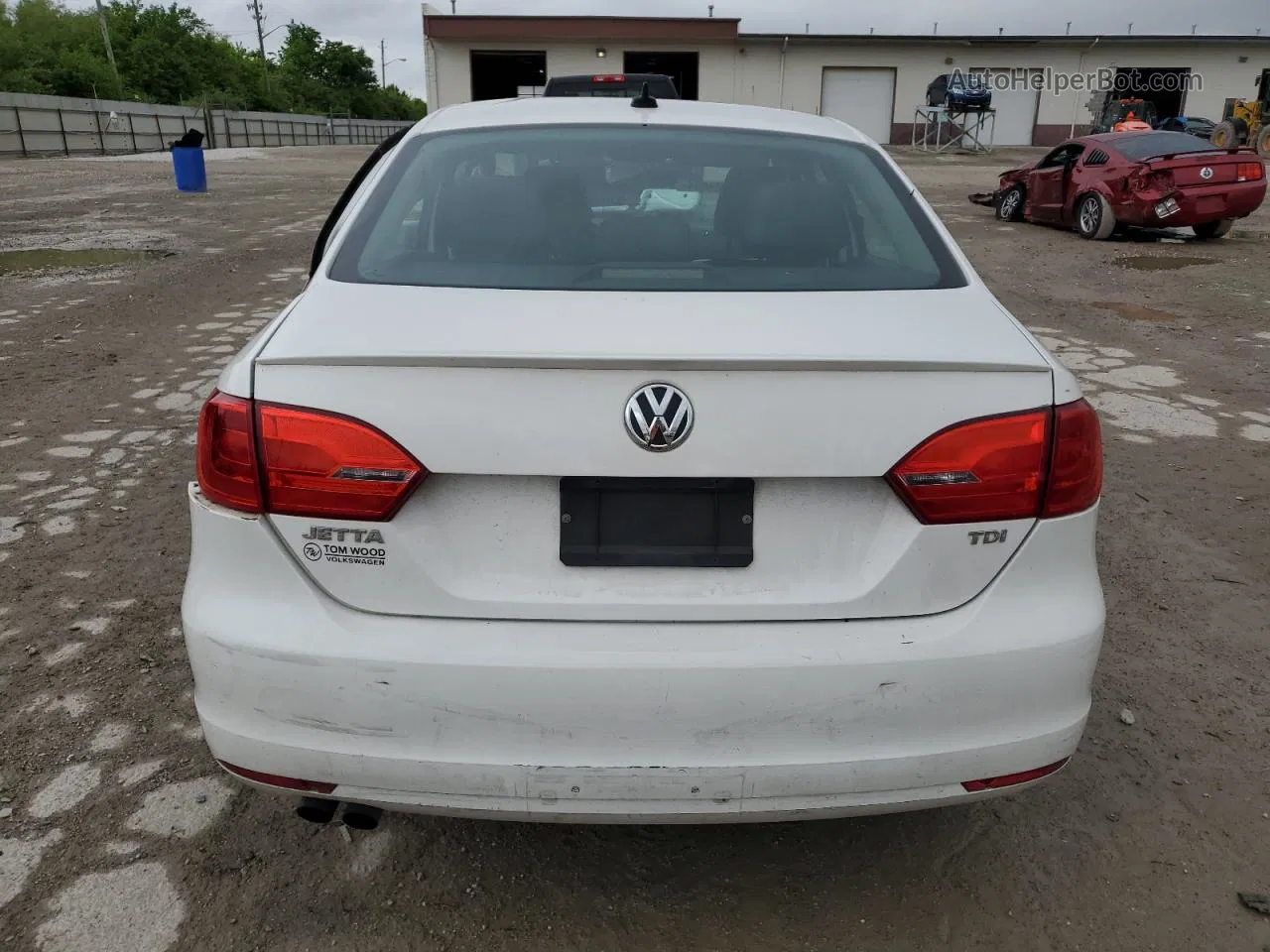 2012 Volkswagen Jetta Tdi White vin: 3VWLL7AJ8CM310609