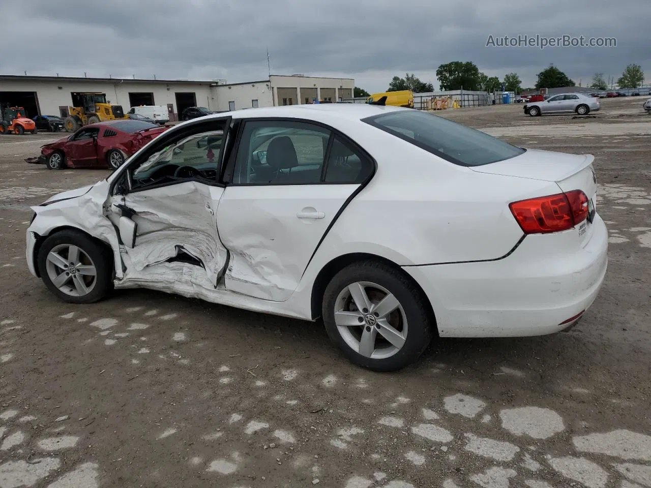 2012 Volkswagen Jetta Tdi White vin: 3VWLL7AJ8CM310609