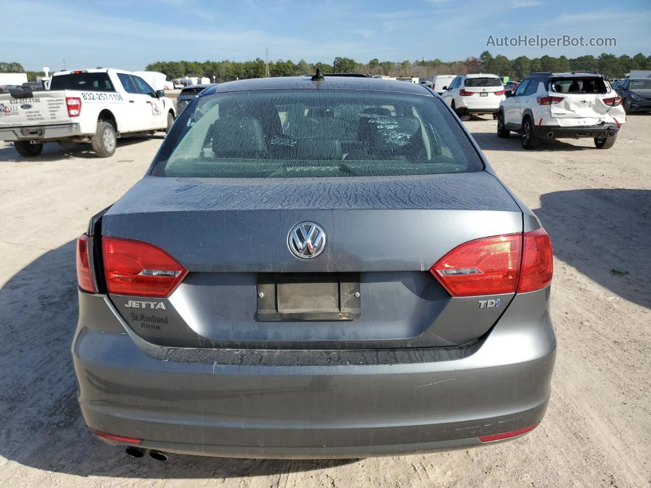 2013 Volkswagen Jetta Tdi Gray vin: 3VWLL7AJ8DM398420