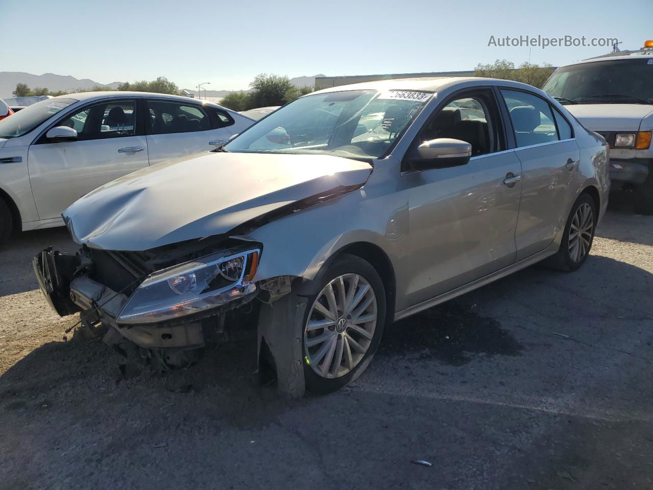 2014 Volkswagen Jetta Tdi Silver vin: 3VWLL7AJ8EM289926