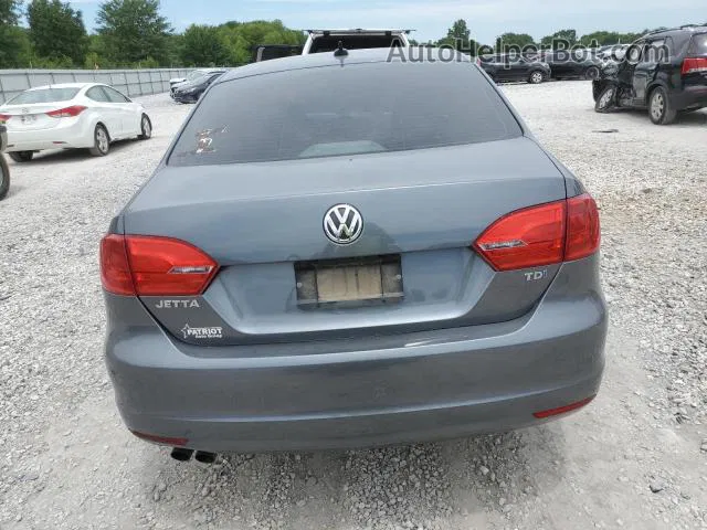 2014 Volkswagen Jetta Tdi Gray vin: 3VWLL7AJ8EM359635