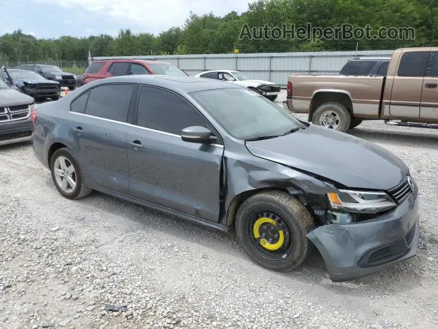 2014 Volkswagen Jetta Tdi Gray vin: 3VWLL7AJ8EM359635