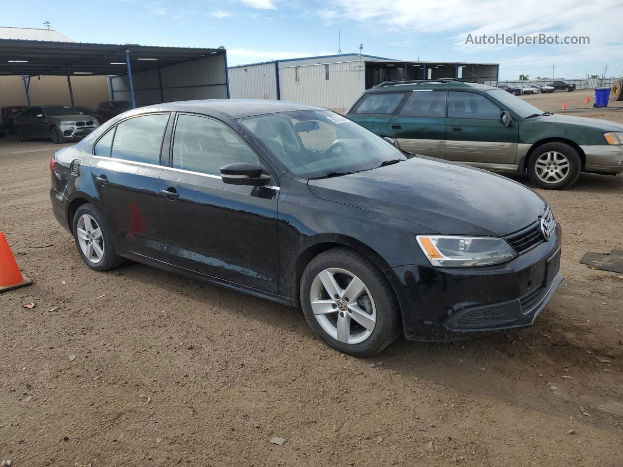 2014 Volkswagen Jetta Tdi Black vin: 3VWLL7AJ8EM373048