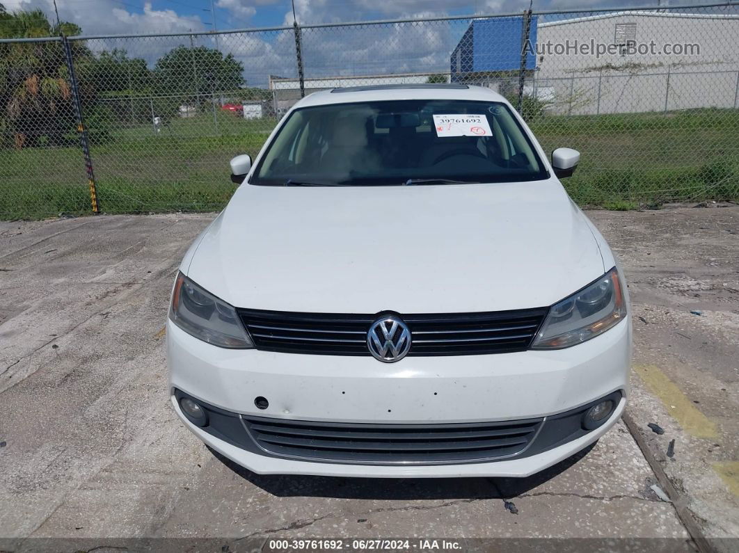 2014 Volkswagen Jetta 2.0l Tdi White vin: 3VWLL7AJ8EM416027