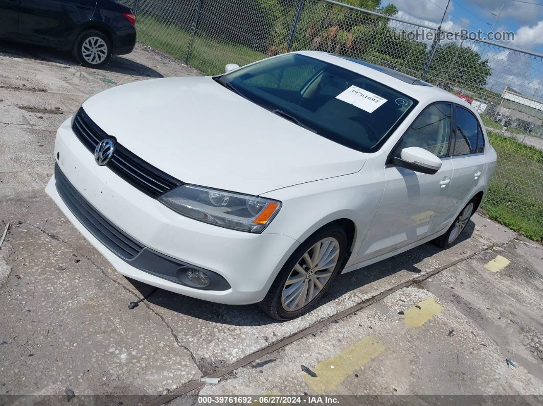 2014 Volkswagen Jetta 2.0l Tdi White vin: 3VWLL7AJ8EM416027