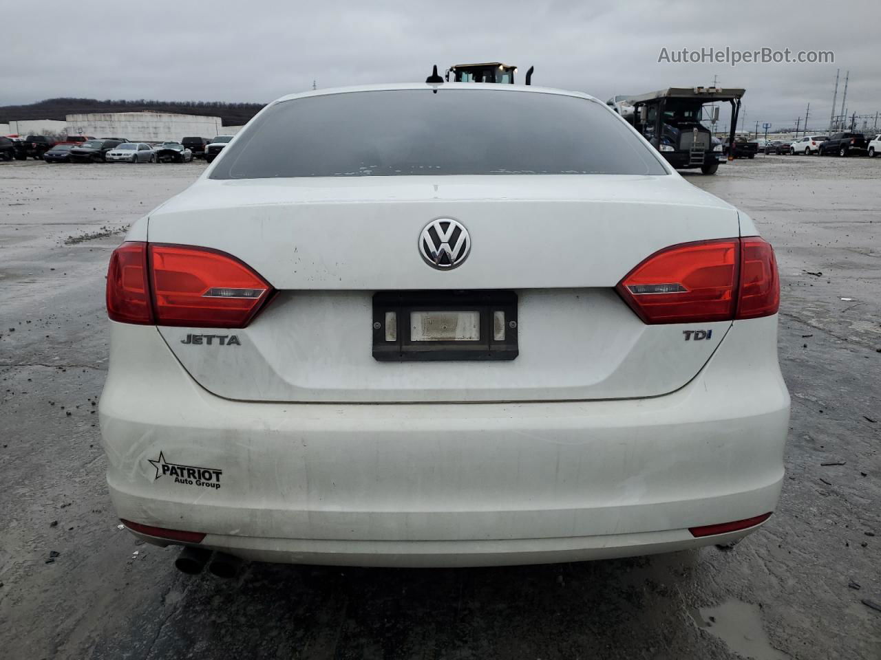 2014 Volkswagen Jetta Tdi White vin: 3VWLL7AJ8EM435497