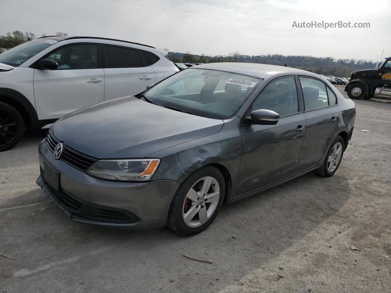 2011 Volkswagen Jetta Tdi Gray vin: 3VWLL7AJ9BM078200