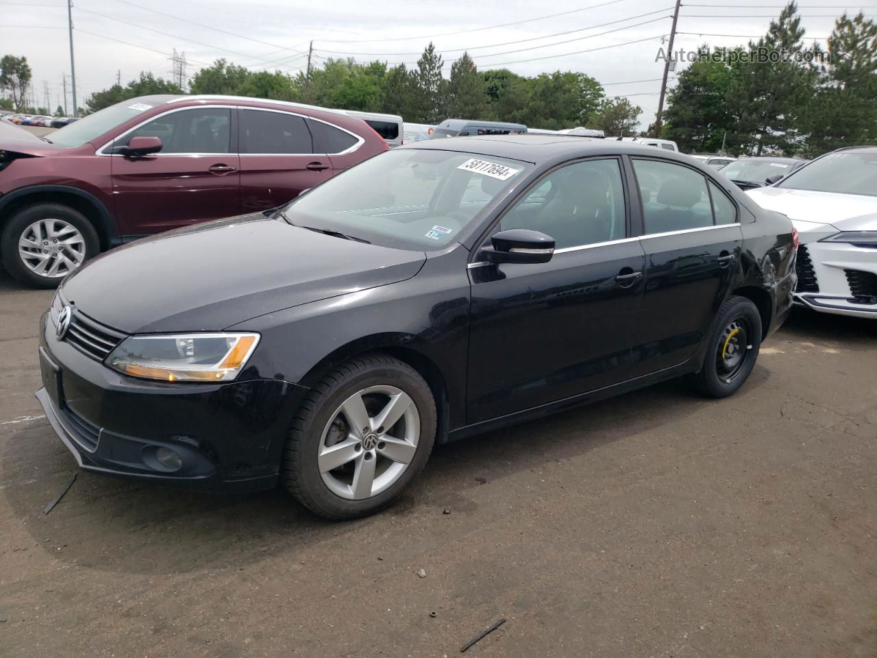 2011 Volkswagen Jetta Tdi Black vin: 3VWLL7AJ9BM123782