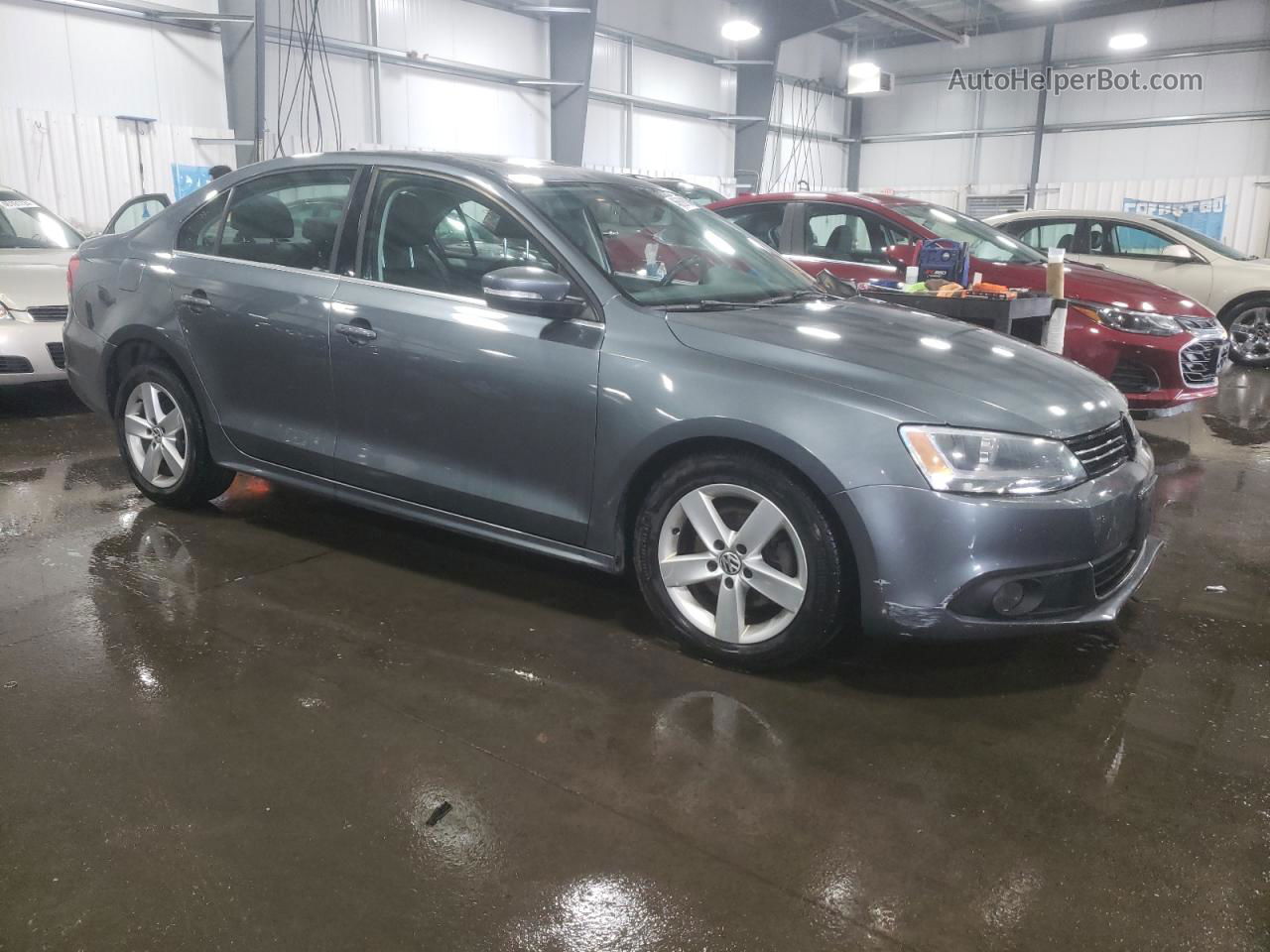 2011 Volkswagen Jetta Tdi Gray vin: 3VWLL7AJ9BM124804