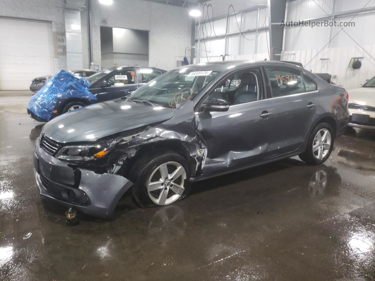 2011 Volkswagen Jetta Tdi Gray vin: 3VWLL7AJ9BM124804