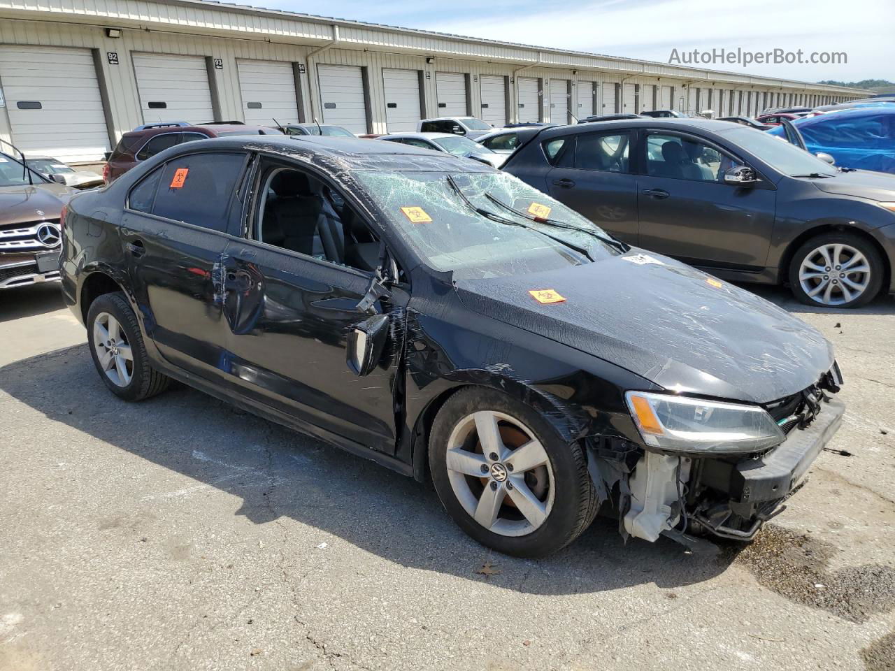 2012 Volkswagen Jetta Tdi Black vin: 3VWLL7AJ9CM337995