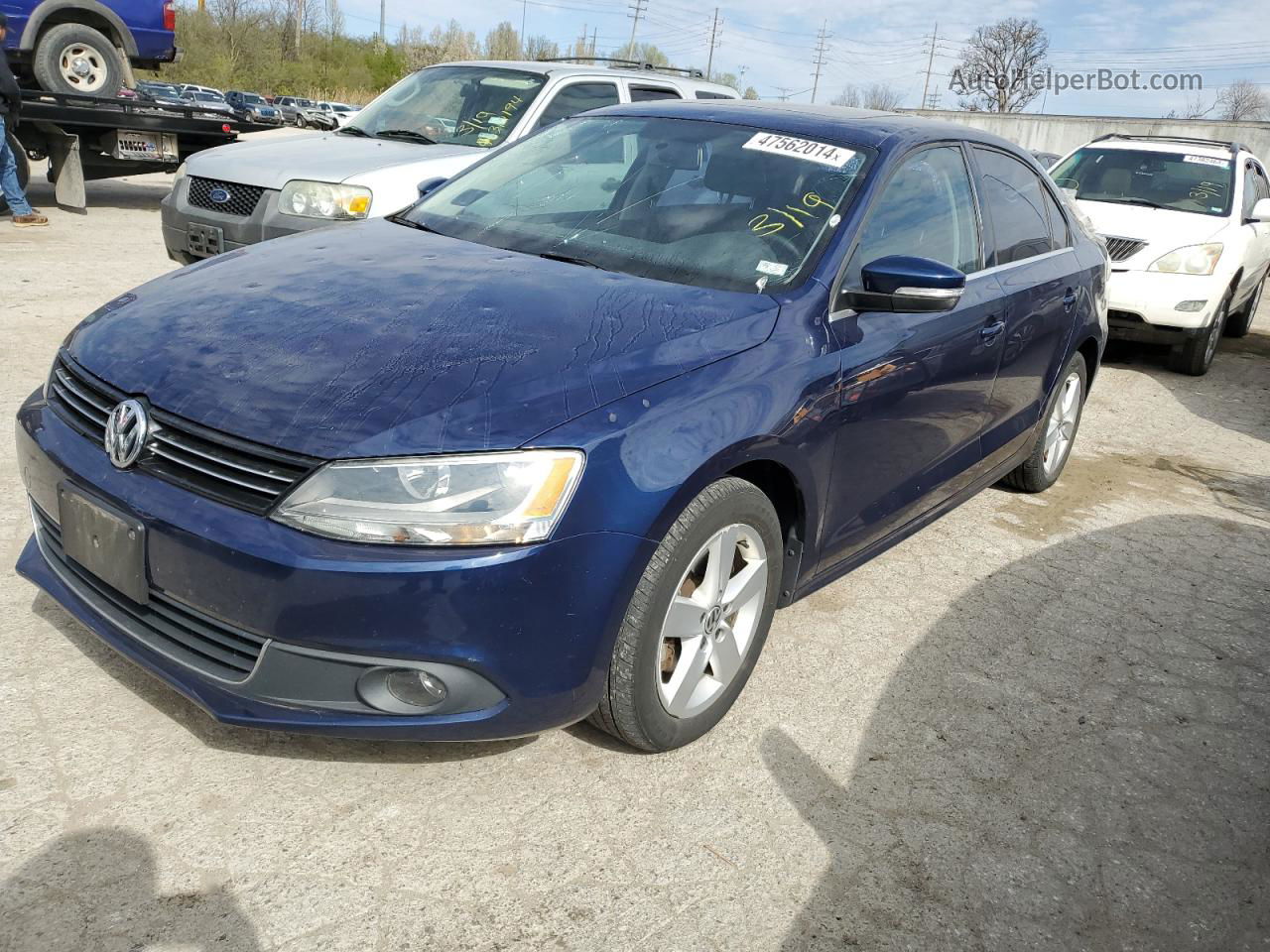 2012 Volkswagen Jetta Tdi Синий vin: 3VWLL7AJ9CM425994