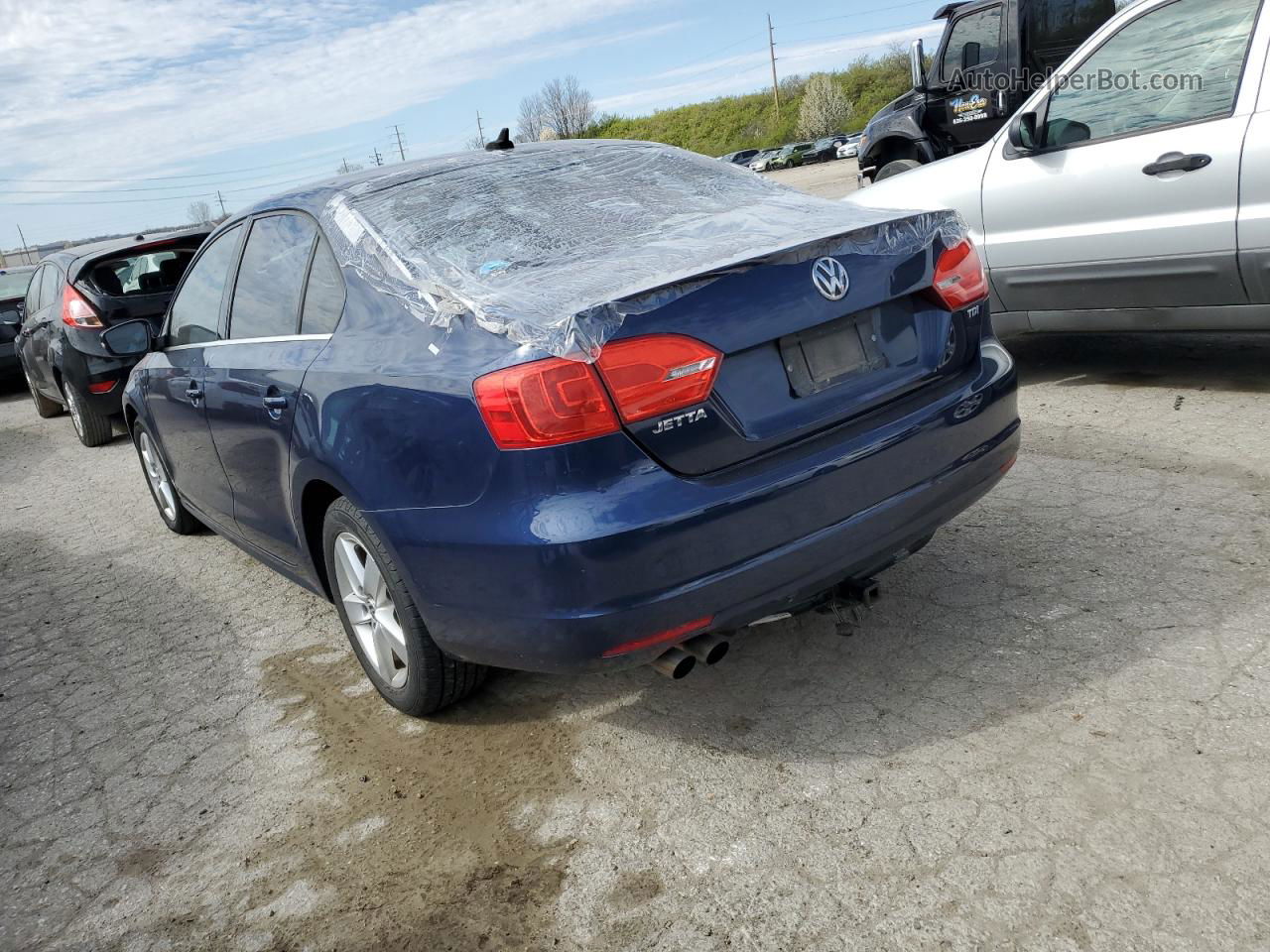 2012 Volkswagen Jetta Tdi Blue vin: 3VWLL7AJ9CM425994