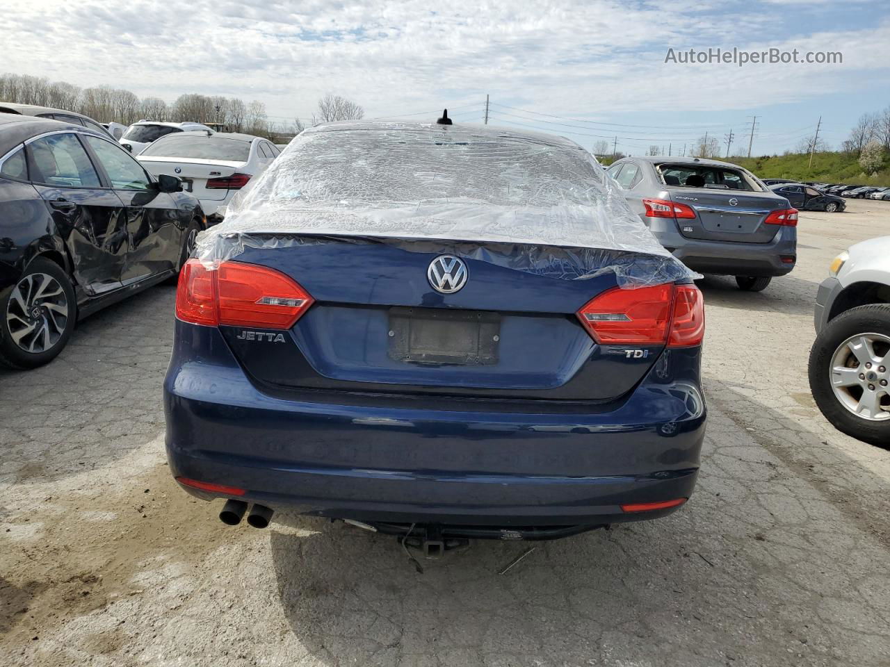 2012 Volkswagen Jetta Tdi Blue vin: 3VWLL7AJ9CM425994