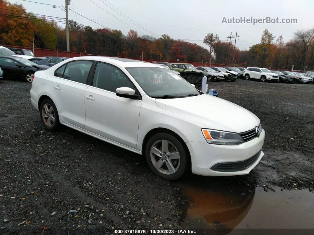 2013 Volkswagen Jetta 2.0l Tdi White vin: 3VWLL7AJ9DM291313