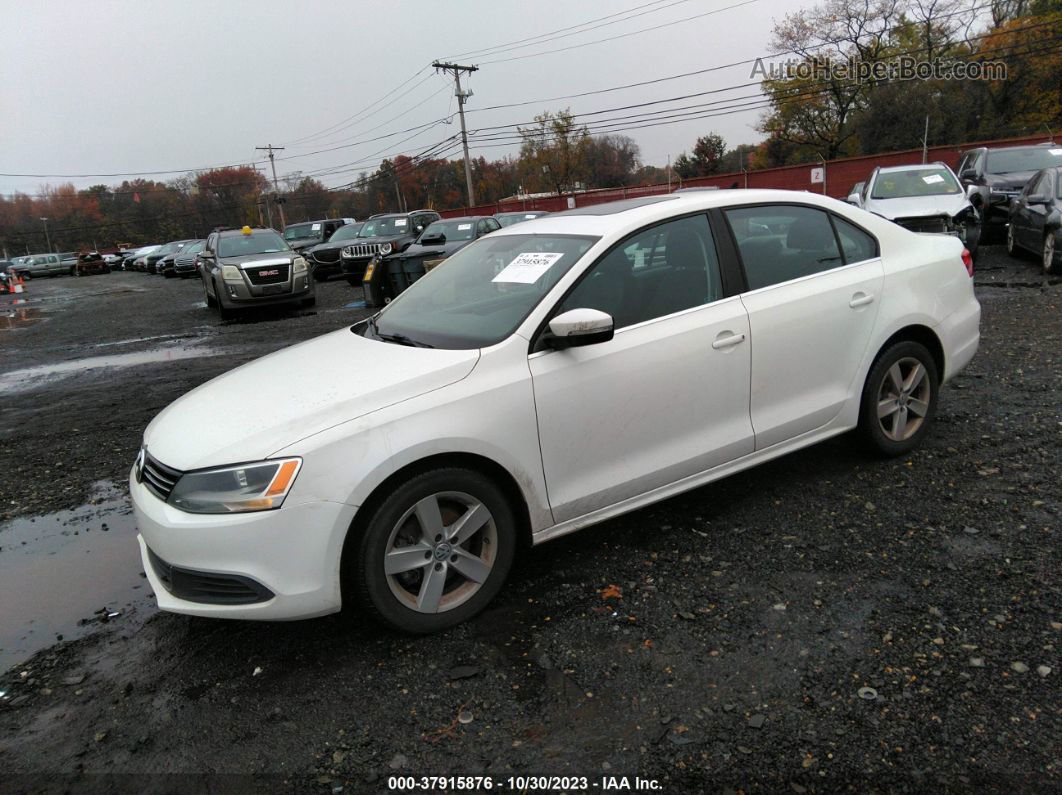 2013 Volkswagen Jetta 2.0l Tdi White vin: 3VWLL7AJ9DM291313