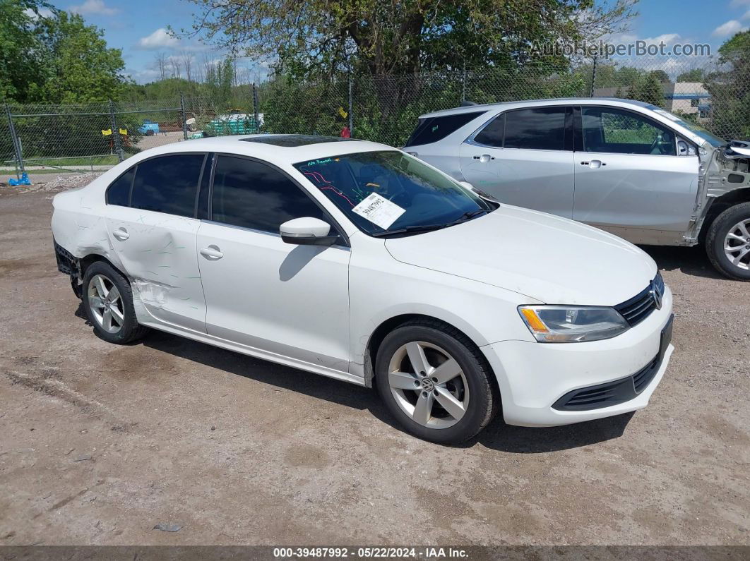 2013 Volkswagen Jetta 2.0l Tdi White vin: 3VWLL7AJ9DM300544