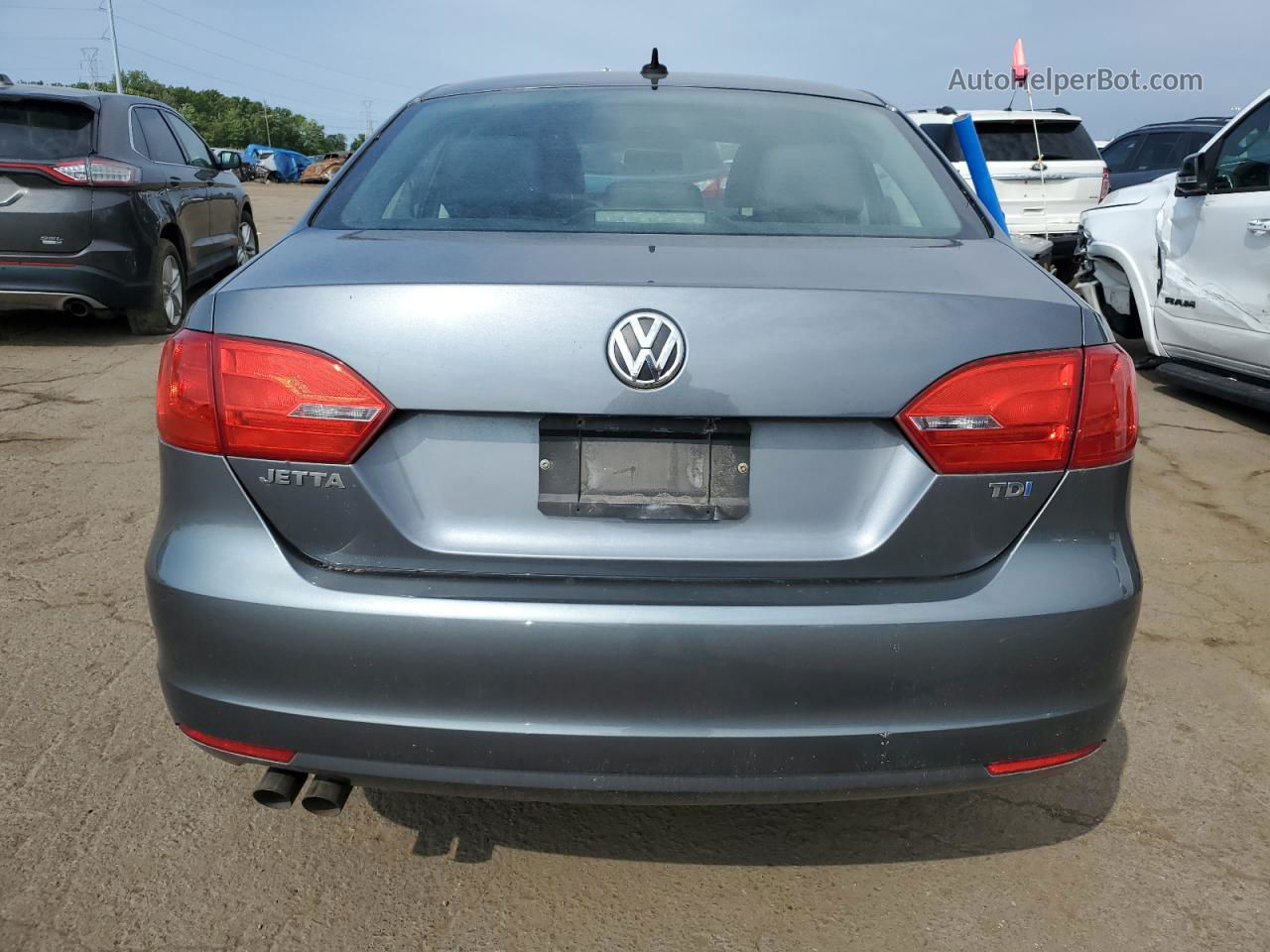 2013 Volkswagen Jetta Tdi Blue vin: 3VWLL7AJ9DM382470