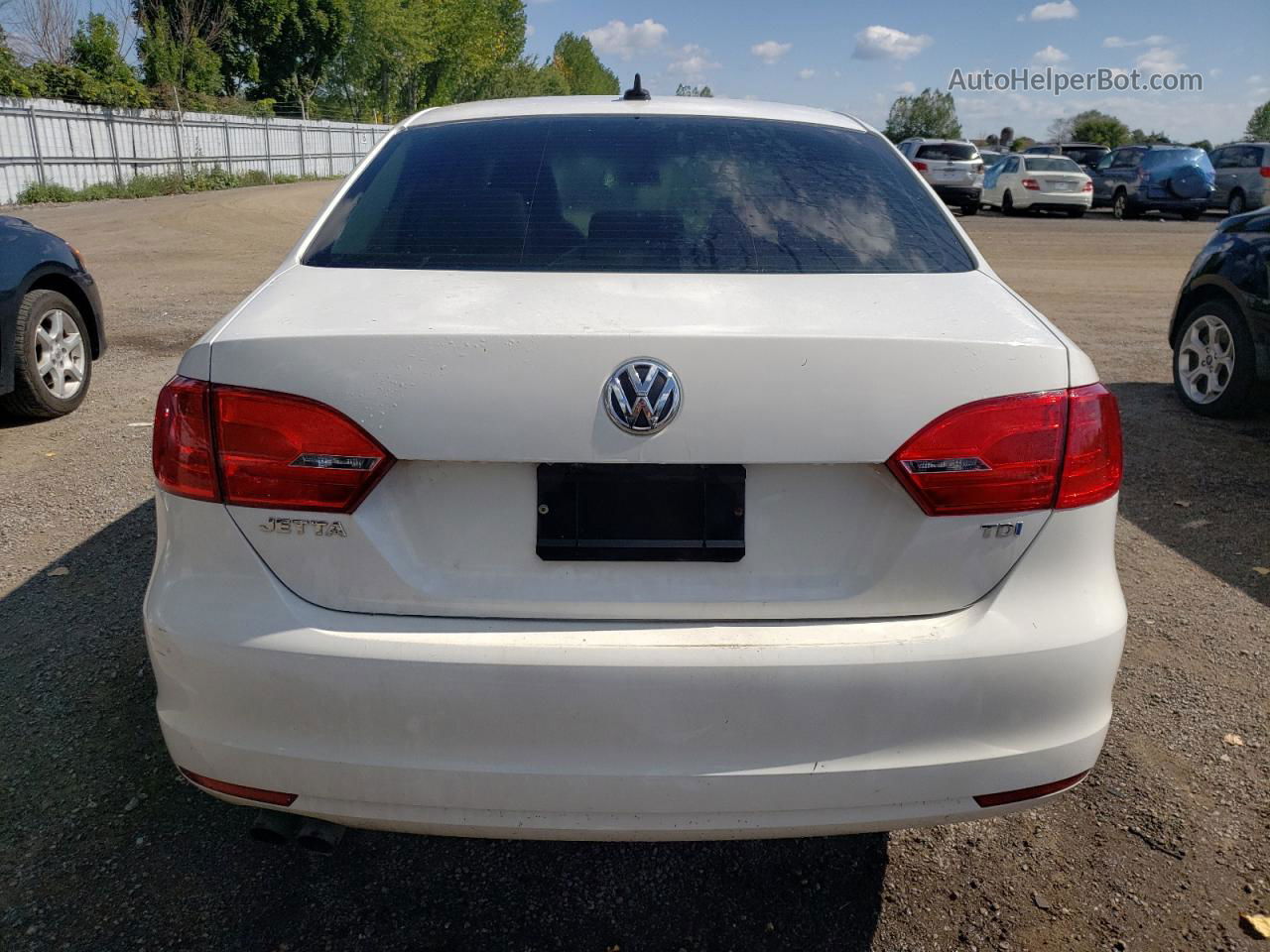 2014 Volkswagen Jetta Tdi White vin: 3VWLL7AJ9EM385855