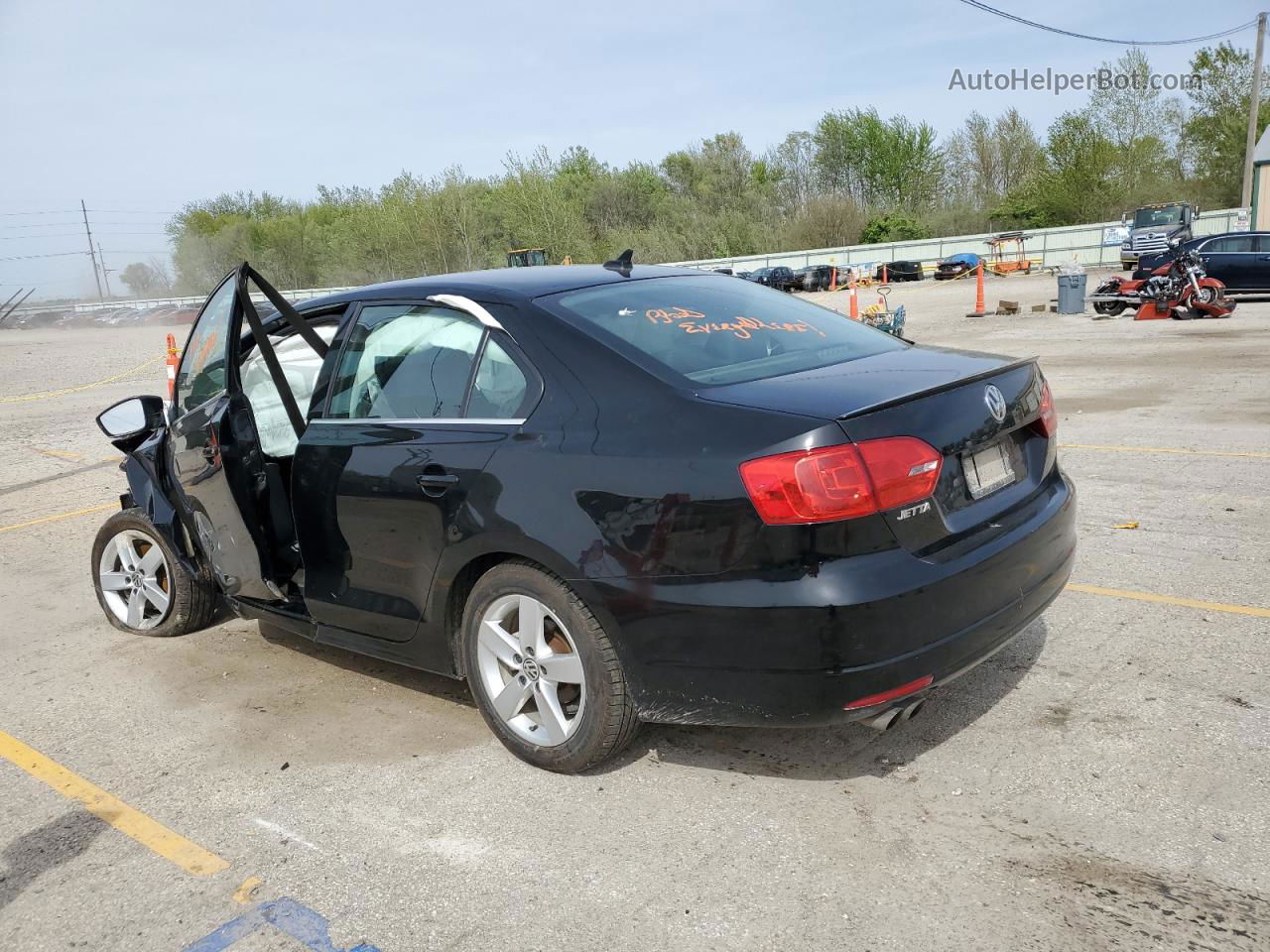 2014 Volkswagen Jetta Tdi Black vin: 3VWLL7AJ9EM416084