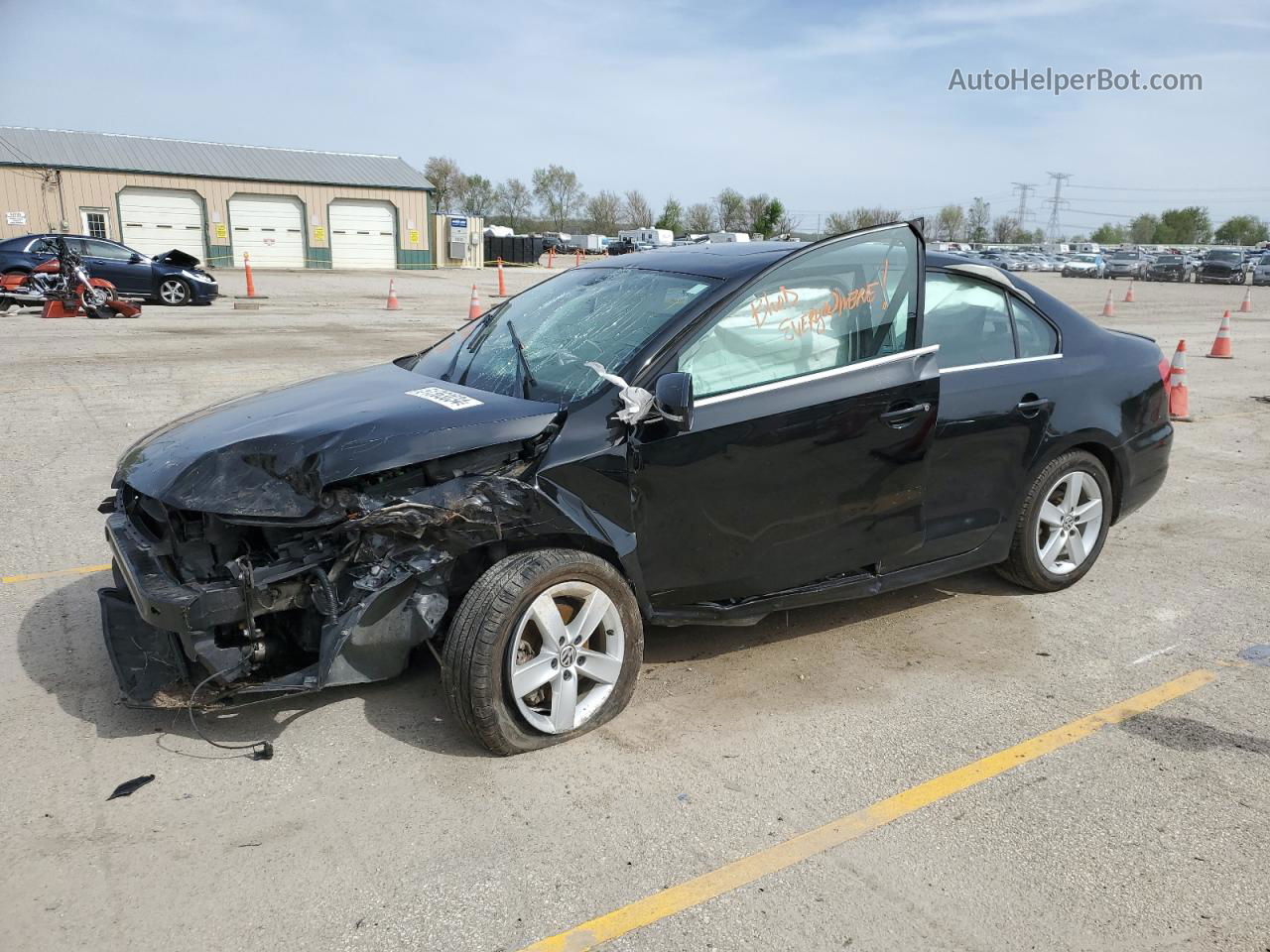 2014 Volkswagen Jetta Tdi Black vin: 3VWLL7AJ9EM416084