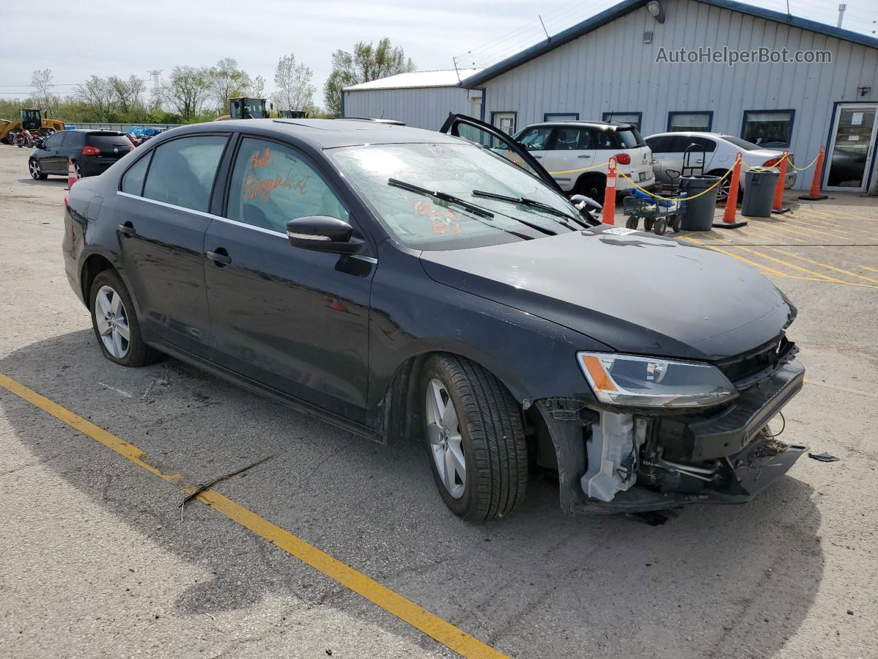 2014 Volkswagen Jetta Tdi Black vin: 3VWLL7AJ9EM416084