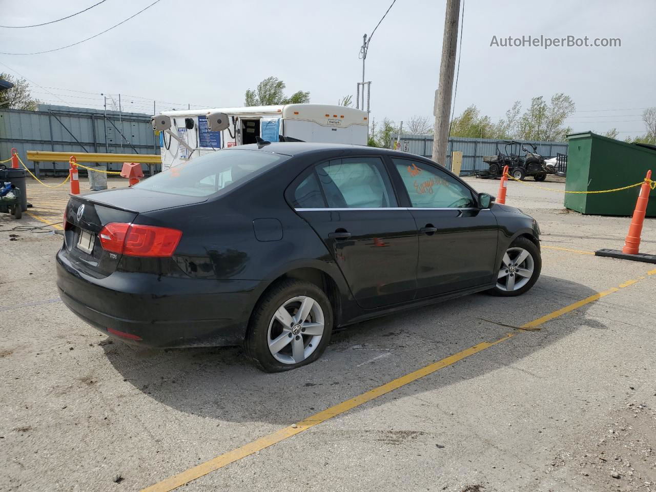 2014 Volkswagen Jetta Tdi Black vin: 3VWLL7AJ9EM416084