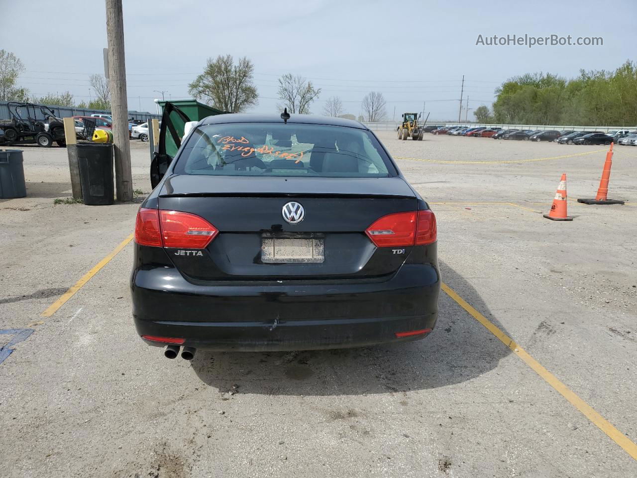 2014 Volkswagen Jetta Tdi Black vin: 3VWLL7AJ9EM416084