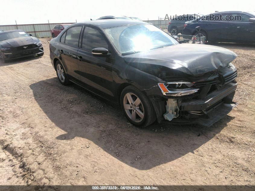 2012 Volkswagen Jetta 2.0l Tdi Black vin: 3VWLL7AJXCM002535