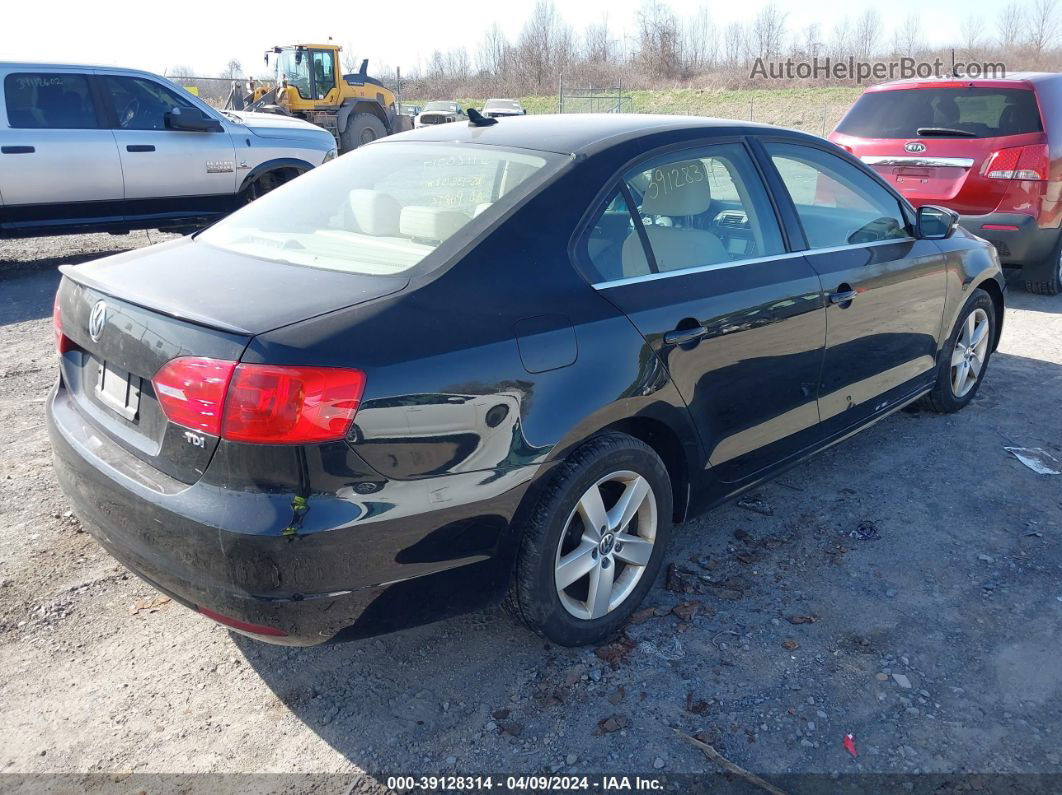 2012 Volkswagen Jetta 2.0l Tdi Black vin: 3VWLL7AJXCM405754