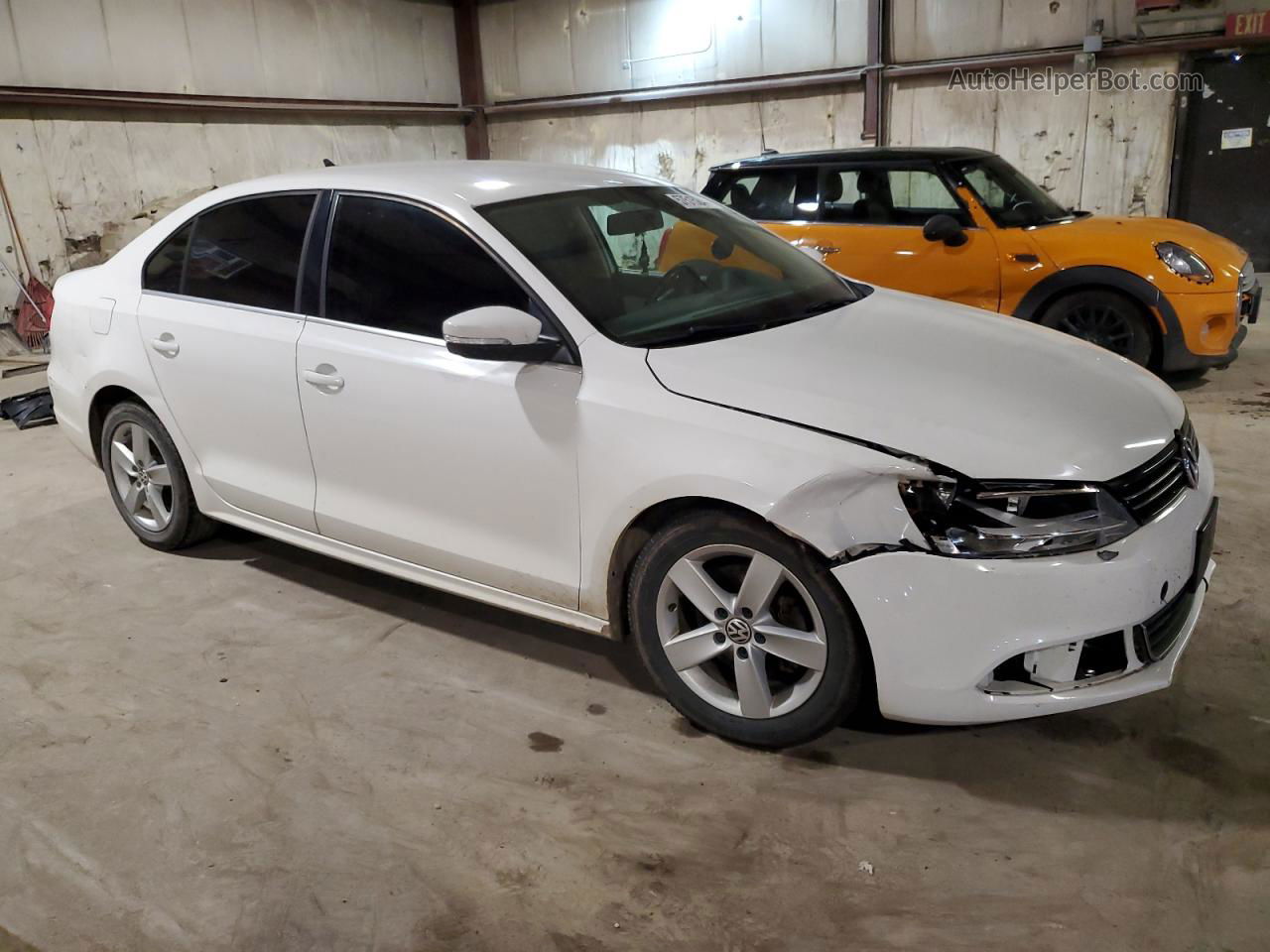 2013 Volkswagen Jetta Tdi White vin: 3VWLL7AJXDM205572