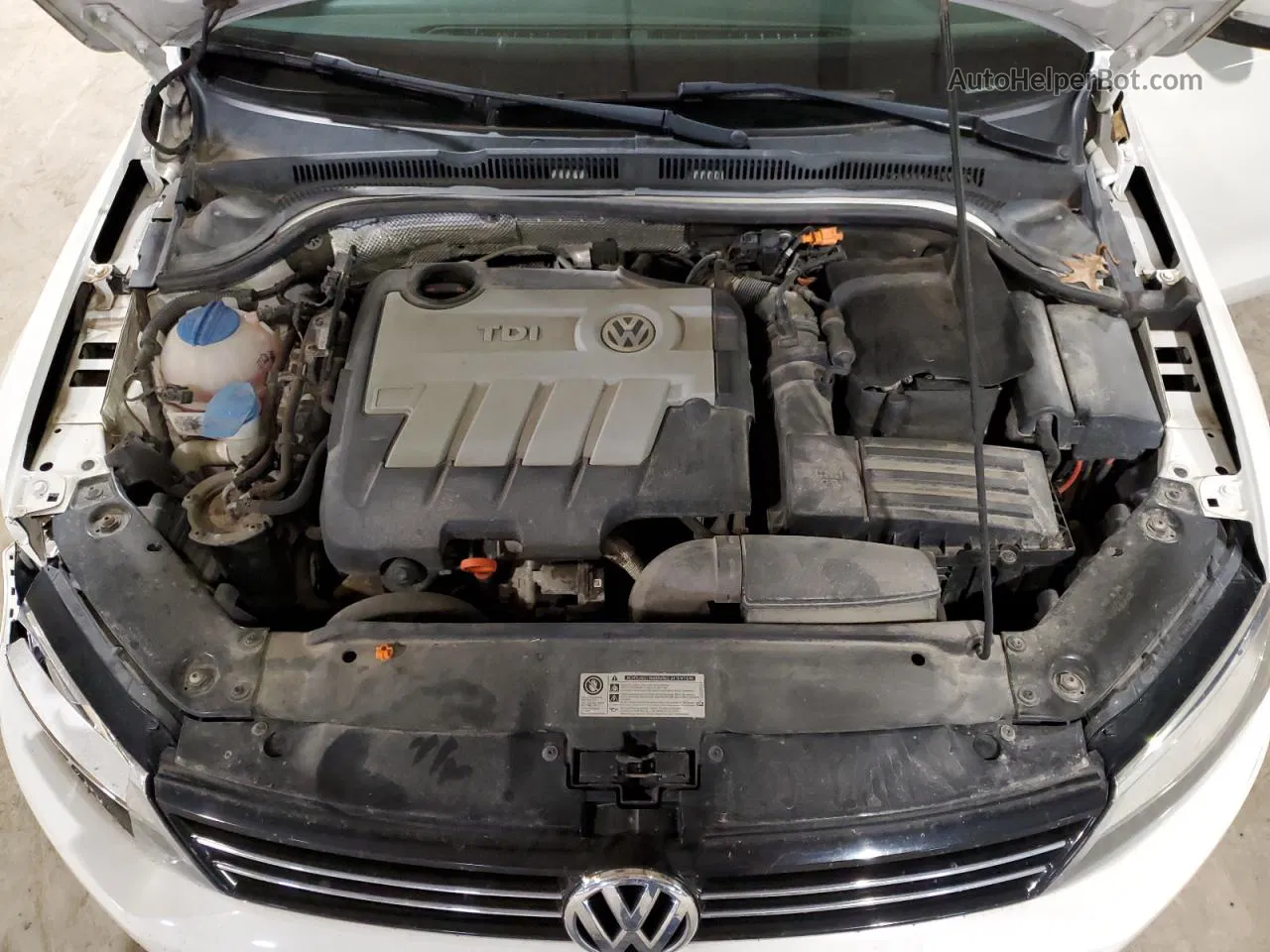 2013 Volkswagen Jetta Tdi Белый vin: 3VWLL7AJXDM205572