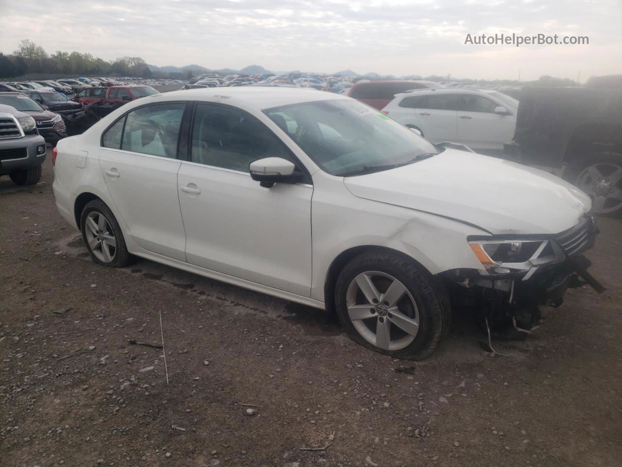 2013 Volkswagen Jetta Tdi White vin: 3VWLL7AJXDM244842