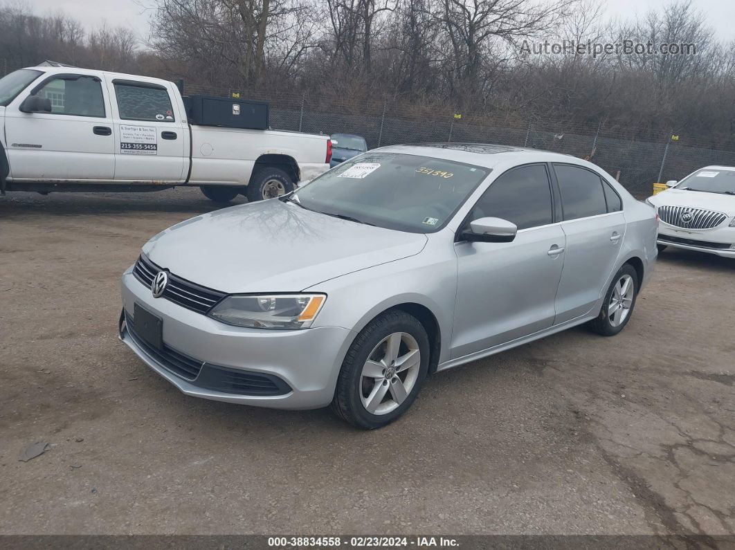 2013 Volkswagen Jetta 2.0l Tdi Silver vin: 3VWLL7AJXDM351390