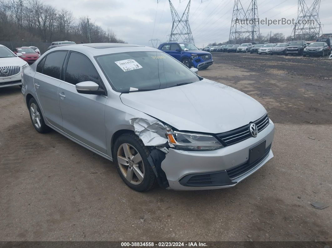 2013 Volkswagen Jetta 2.0l Tdi Silver vin: 3VWLL7AJXDM351390