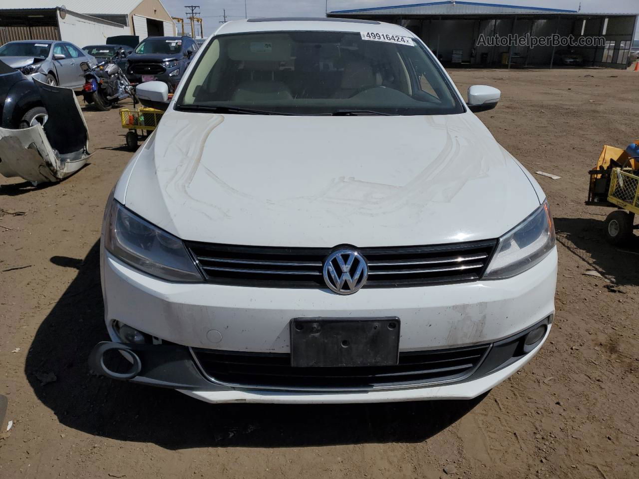 2014 Volkswagen Jetta Tdi White vin: 3VWLL7AJXEM331464