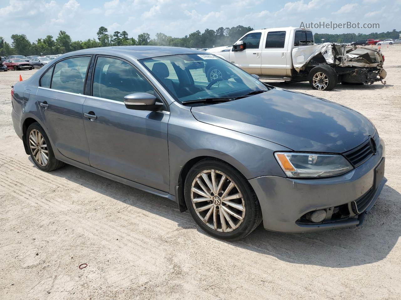 2012 Volkswagen Jetta Sel Gray vin: 3VWLP7AJ0CM314531